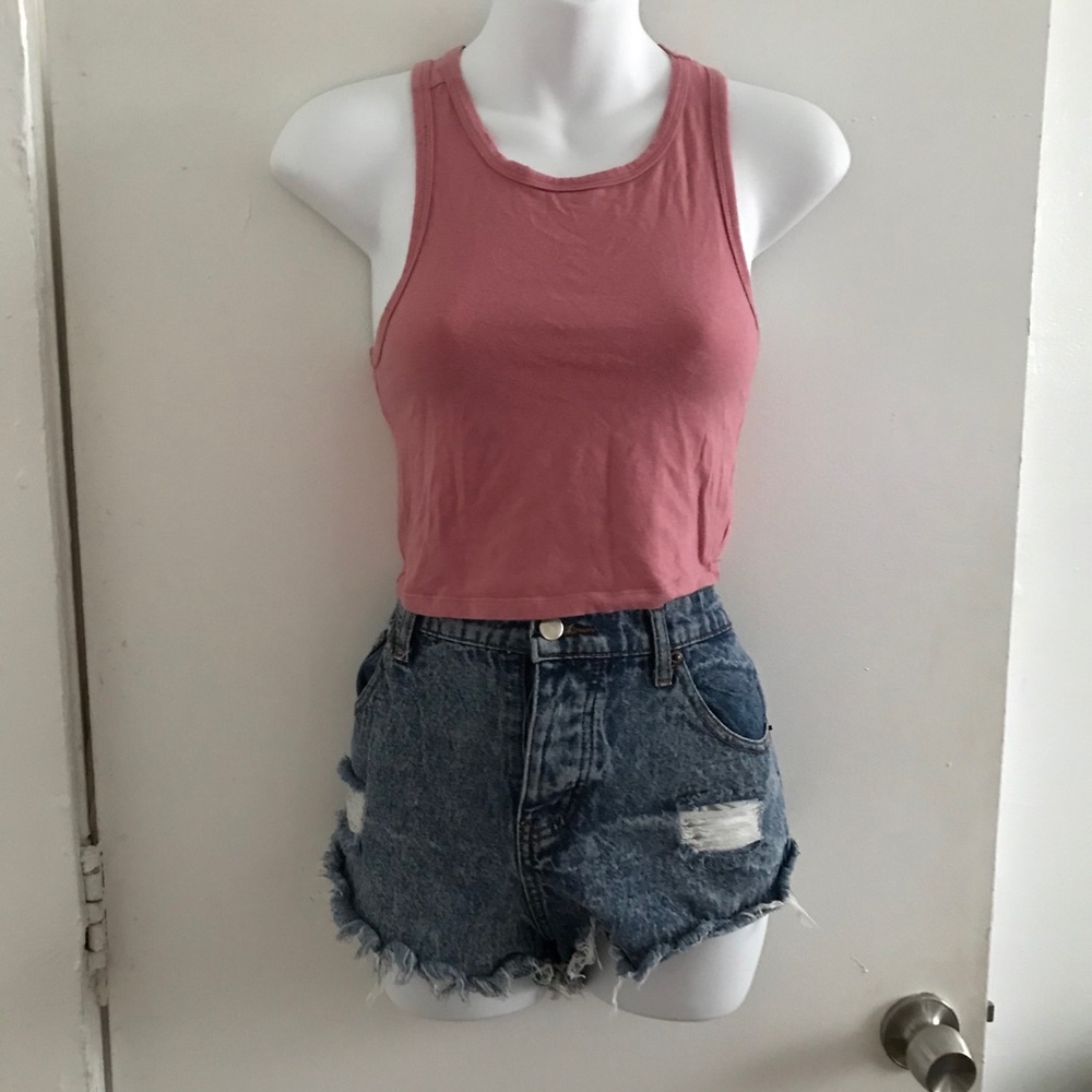 Bozzolo Pink tank crop top